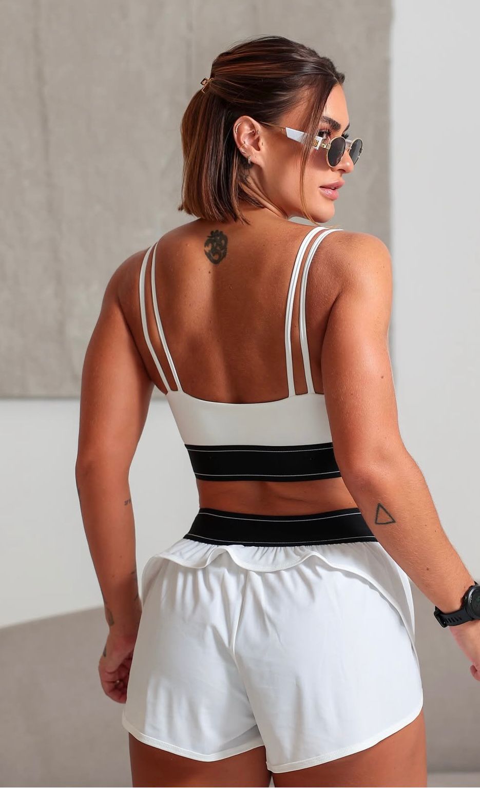 Conjunto short e cropped